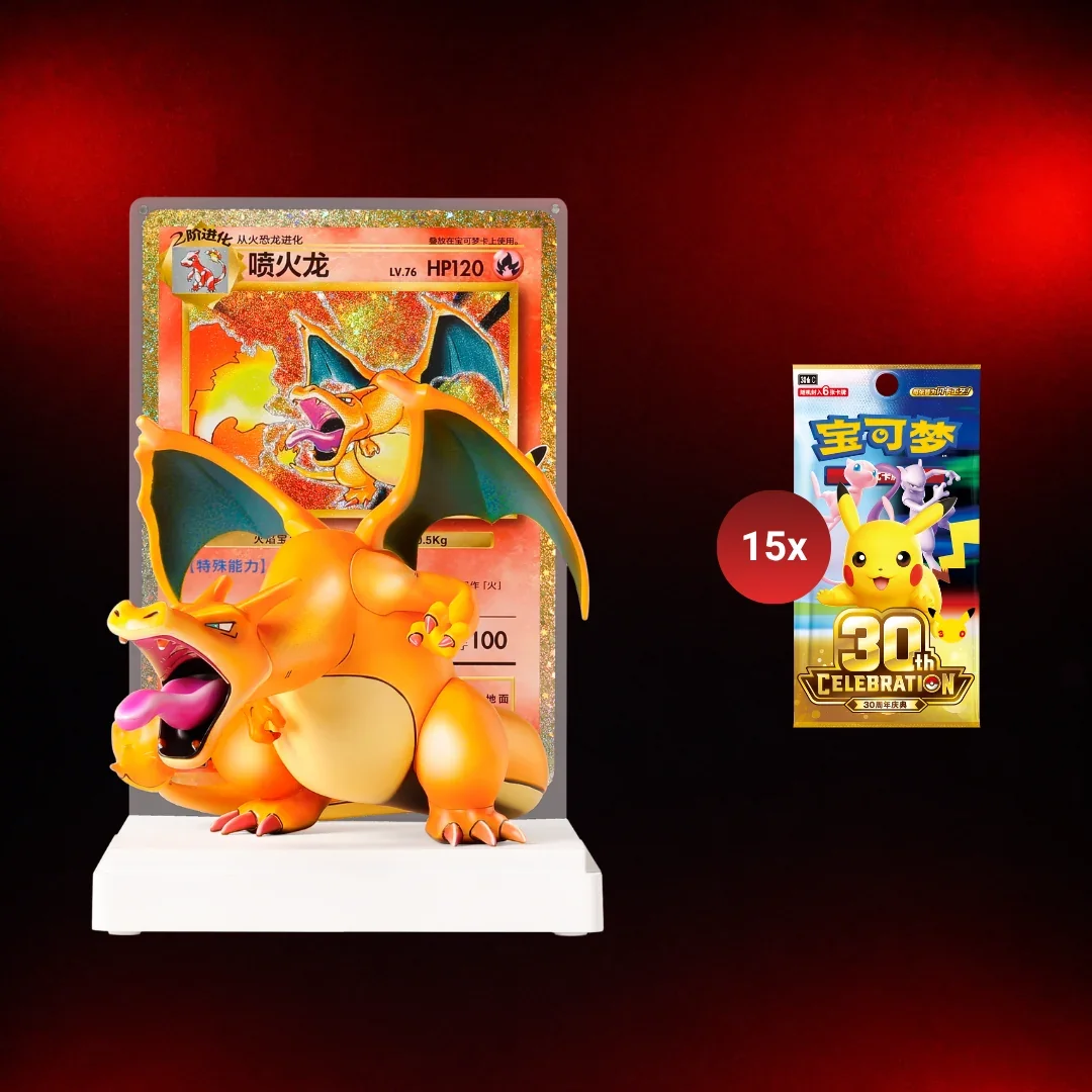Pokémon 30th Anniversary Celebration – Premium Figure Gift Box Charizard – Edizione Cinese