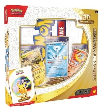 Pokémon 30° Anniversario – Collezione con poster Articuno, Zapdos e Moltres – ITA